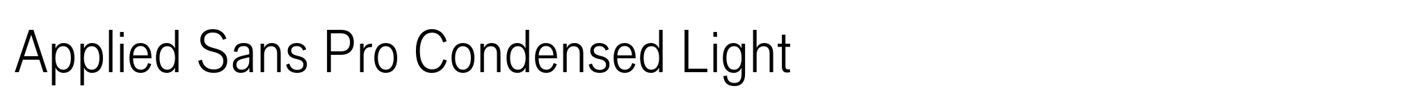 Applied Sans Pro Condensed Light image